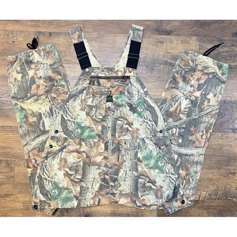Vtg Liberty Camo Bib Overalls Men 42 Reg Advantage Timber Hunting Cargo Y2K